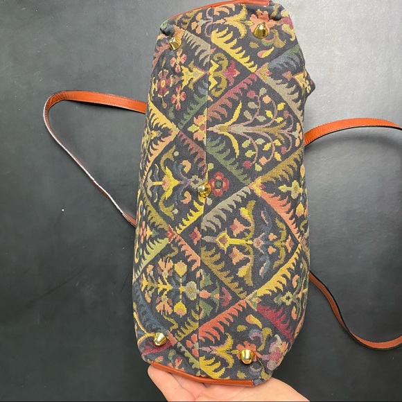 Smithsonian institute needlepoint tapestry carpet bag - Picture 10 of 12